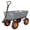 Gray Orange, variant on Heavy Duty 4-Wheel Garden Cart 600 lbs Utility Wagon 4 Cu.Ft. Capacity Quick-Release Tipping 600 lb load capacity bucket trims Black Yellow