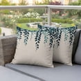 thumbnail image 4 of Eucalyptus Leaves Pillow Covers 2 Pack Spring Green Eucalyptus Leaf Plants Linen Texture Pillowcase Waterproof Outdoor Throw Pillow Cover for Patio Garden Square Cushion 20”x20”, 4 of 9