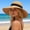 Khaki, variant on Women's Wide Brim Beach Sun Hat With Bow Decor UV Protection Foldable Breathable Lightweight Stylish Summer Hat For Travel Vacation Outdoor Activities Beige One Size