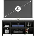 Mainstays Parsons TV Stand for TVs up to 50", Black Oak