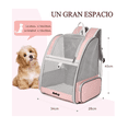 thumbnail image 2 of Mochila Transportadora Para Perros/gatos Plegable Belug Gris Rosa, 2 of 5