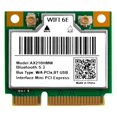 thumbnail image 1 of Tarjeta de-Red Inalámbrica WiFi 6E Mini PCI-e AX210HMW, Adaptador Bluetooth 5.3 para Computadoras de Escritorio y Portátiles, Tribanda 2.4/5/6 GHz AX WiFi, 1 of 1
