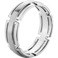 thumbnail image 2 of Pompeii Men's 7mm Modern Link Edge Wedding Ring in White, Yellow, or Rose Gold (,), 2 of 6