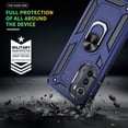 thumbnail image 6 of Compatible for Motorola Edge 2022 Case with HD Screen Protector, Moto Edge 2022 Case with Magnetic Ring Holder, Military-Grade Shockproof Protective Case for Moto Edge 2022, Blue, 6 of 17