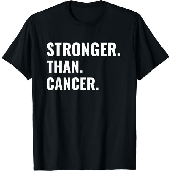 Stronger Than Cancer tshirts Cancer Awareness Gift T-Shirt men and women can wear, black, white, gifts.