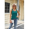 thumbnail image 3 of Summer New Solid Color Sleeveless Metal Ring Loose Women's Vest, 3 of 10