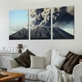 thumbnail image 2 of Nawypu  Canvas Wall Art Prints Plumes of smoke billowing out of Sakurajima volcano Paintings Poster Artwork Home Decor Ready to Hang for Living Room Bedroom Dining Room 12''x16''X3 Panels, 2 of 4