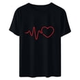 thumbnail image 5 of JeashCHAT Womens Valentine's Day Graphic Tees Short Sleeve Crew Neck Heart Printed Shirts Blouse Tops, 5 of 5
