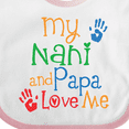 thumbnail image 4 of Inktastic Nani and Papa Love Me Boys or Girls Baby Bib, 4 of 4