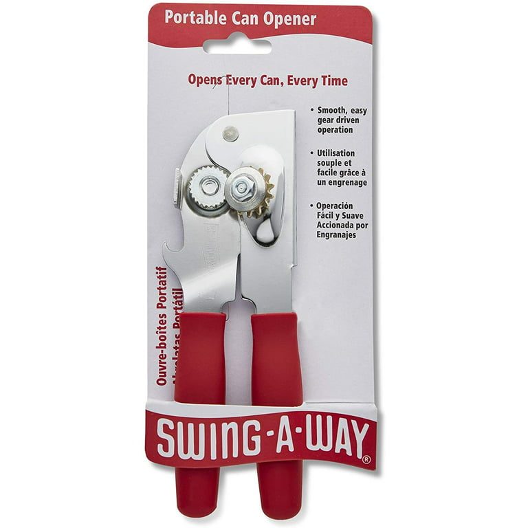 Swing Arm Can Opener, Made in USA, Heavy Duty, Red, Marin