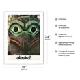 thumbnail image 2 of Alaska - Native Aleut Eagle Totem - Vintage Travel Poster c.1960s - Fine Art Matte Paper Print (Unframed) 18x24in, 2 of 4
