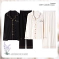 thumbnail image 3 of Pijamas de pareja de primavera y otoño Ropa de hogar de algodón de otoño para mujer y hombre Pantalones de manga larga Traje Cárdigan Solapa con botones delanteros Casual Hogar, 3 of 6