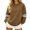 yue866-Khaki, variant on KHONTS Women's Striped Oversized Sweatshirt Crewneck Pullover Tops Basic Drop Shoulder Retro Sporty Fashion Fall Outfits for Casual Daily RD2 XL