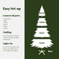 thumbnail image 4 of LuxenHome 7Ft Pre-Lit Green & White Pine Christmas Tree with Pinecones & Metal Stand, Holiday Decor, 4 of 9