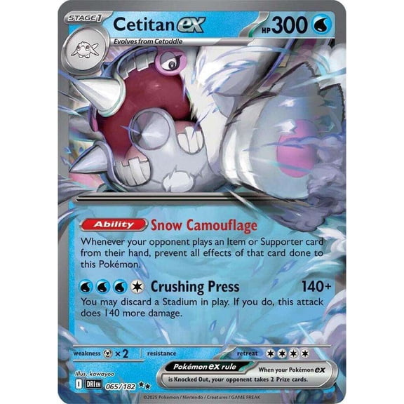 Pokemon Destined Rivals Double Rare Cetitan ex #65