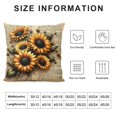 thumbnail image 5 of GOSMITH Sunflower Pillow Cover Vintage Bouquet Pillowcases Elegant Flower Cushion Floral French Throw Pillows Bed Room Botanical Couch Cushion Cover for Home Sofa Bedroom Car White, 5 of 5