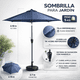 thumbnail image 2 of Sombrilla de Jardin CJR 3mts Azul Marino, 2 of 9