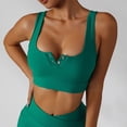 thumbnail image 2 of Sujetador deportivo Alta resistencia a prueba de golpes Secado rápido Transpirable Cuello en U Bralette sin costuras para correr Yoga Verde S, 2 of 6