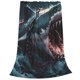 thumbnail image 2 of Balery Wave Chain Shark Manta de Felpa Suave y Acogedora – Cobija de Franela Aterciopelada para Cama, Lavable y Cálida para Sofá, Mascotas, Transpirable-60"x50", 2 of 7