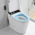 thumbnail image 5 of Clearance! Tunhigl Color Contrast Toilet Cushion Knitted Toilet Cover Winter Warm Toilet Seat Household Toilet Cushion, 5 of 5