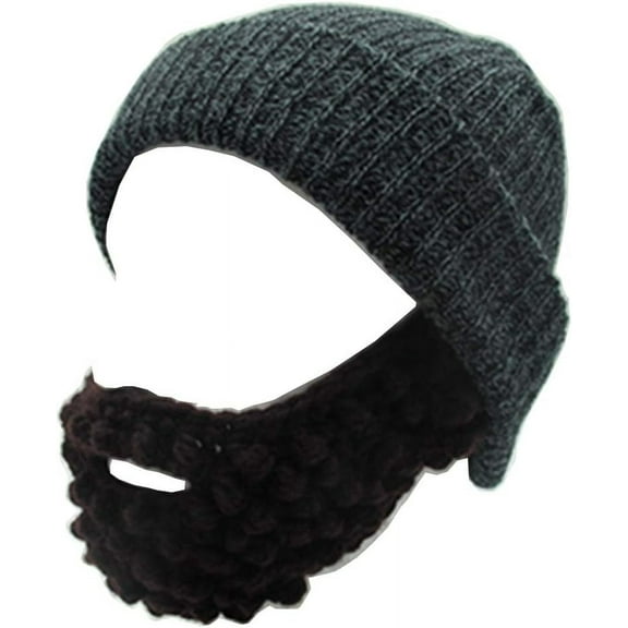 YEKEYI Unisex Wacky Beard Hat Knit Funny Beanie Halloween Cap Wind Mask