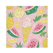 Satin Napkin Square 20 Inches Soft Smooth Decorative Napkins for Party Wedding Banquet and Dinner Watermelon Pineapple