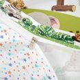 thumbnail image 4 of Castle Fairy Cute Elephant Giraffe Zebra Twin Duvet Cover for Boys,Watercolor Tropical Leaf Twin Bedding,Green White,Reversible,2pcs,No Comforter,1 Duvet Cover and 1 Pillowcase, 4 of 6
