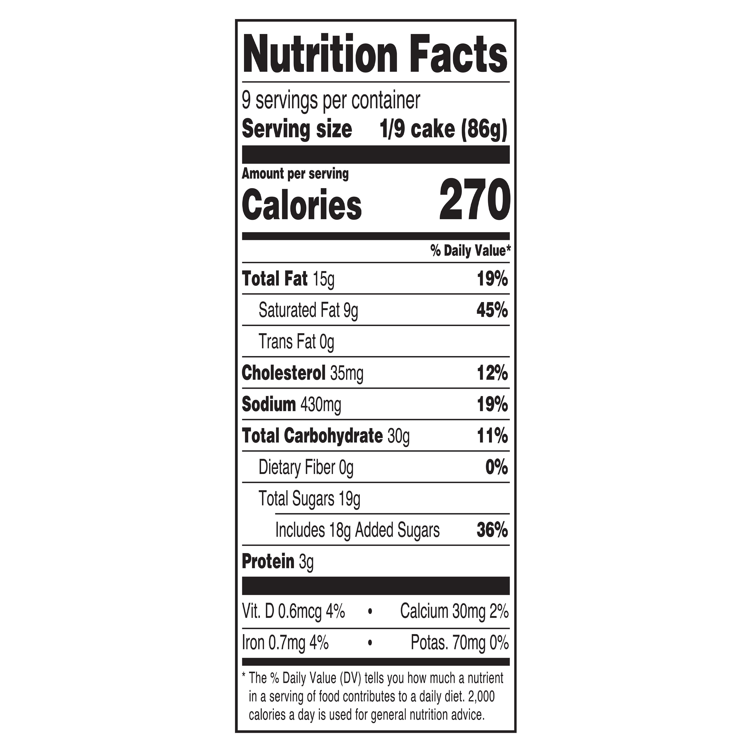 Freshness Guaranteed White Whipped 1/8 Sheet Cake, 26.5 oz (Refrigerated)