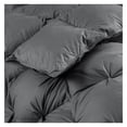 thumbnail image 7 of Luxurious Oversized California King Goose Down Comforter, 108 X 98 inches, UNIQUE Gray Pinch Pleat, 600 Thread Count, 100% Egyptian Cotton Cover, 80 Oz Fill Weight, 750 Fill Power, 7 of 7