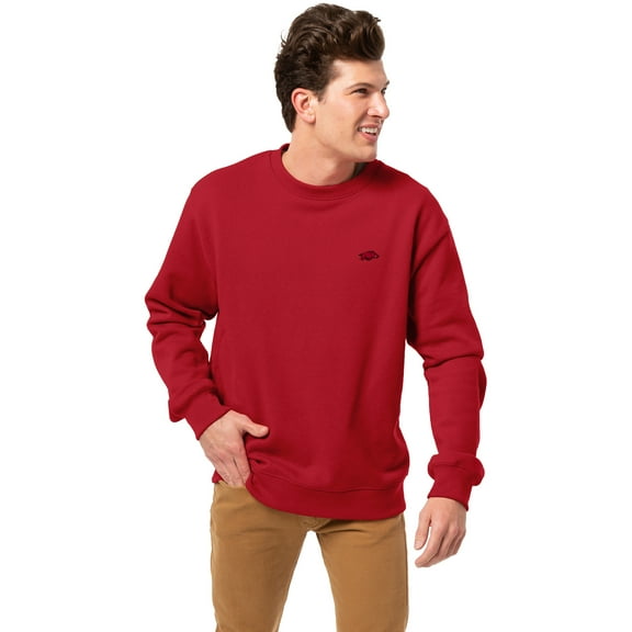 Men's-League Collegiate Wear Cardinal Arkansas Razorbacks Essentials 2.0 Pullover Sweatshirt