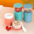 thumbnail image 7 of BPPEG Snack Cup Box Container with Lid,Portable Overnight Oats Container Cereal To Go,Reusable Travel Cereal Bowl and Milk Container,Pink, 7 of 7
