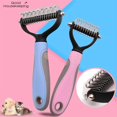 thumbnail image 2 of Pets Fur Knot Cutter Dog Grooming Shedding Tools Pet Cat Hair Removal Comb Brush Double sided Pet Products Suppliers ShopWise Round, 2 of 11