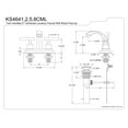 thumbnail image 2 of Kingston Brass Manhattan Two Handle 4" Centerset Lavatory Faucet with Brass Pop-up, 2 of 2