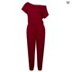 thumbnail image 3 of Sonducket Mono Traje de cuerpo de manga corta Un hombro Casual Mujeres en general Vestidos vino rojo METRO Sonducket AP002204-08, 3 of 4