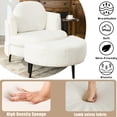 thumbnail image 3 of Single Sofa Chair with Integrated Coffee Table | Good for Reading, Relaxing at Home | MDF Table and Lamb Velvet Fabric | Resolves the Issue of No Item Placement, 3 of 6