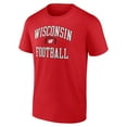 thumbnail image 2 of Men's Red Wisconsin Badgers Football Arch T-Shirt, 2 of 3