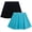 Blue/Black, variant on RBX Girls Athletic Skorts Performance Scooter Skirt for Girls with Shorts Underneath 2 Pack