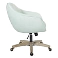 thumbnail image 4 of Pemberly Row Office Chair in Mint Blue Fabric with Gray Brush Wood Base KD, 4 of 6