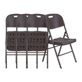 thumbnail image 1 of Silla de Plástico Plegable tipo rattan café Set de 4, 1 of 5