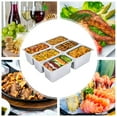 thumbnail image 2 of 6 PACK 1/4 Size 6" Deep Stainless Steel Steam Prep Table Hotel Buffet Food Pans, 2 of 13