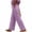 Purple, variant on Oksale Fall Pants for Women Dressy Lace Patchwork Side Casual Pants with Pockets Elastic Drawstring High Waisted Vacation Outfits Purple M
