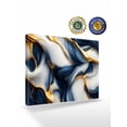 thumbnail image 2 of Navy Blue Marble Wall Art for Living Room, Canvas Picture Wall Decor for Bathroom Bedroom, Gold Modern Art Painting Artwork for Office Kitchen Hallway Dining Room Home Decorations 16"x20", 2 of 8