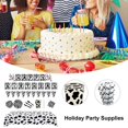 thumbnail image 2 of Disposable Tableware Multi-use Food Grade Safe Milk Cow Themed Party Tablecloth Pennant Dinnerware Set for Celebration, 2 of 12