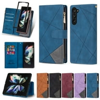 ELEHOLD Multi-Functional Leather Wallet Case for Samsung Galaxy Z Fold 7,Large Capacity 9 Card Slots Zipper Pocket Kickstand Magnetic Clasp Lanyard Shockproof Flip Case for Galaxy Z Fold 7,Blue