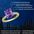 thumbnail image 2 of Gem Stone King 14K Two Tone Gold Purple Amethyst and Lab Grown Diamond Engagement Ring for Women | 3.36 Cttw | Oval 11X9MM | Gemstone February Birthstone | Size 7, 2 of 6