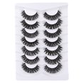 thumbnail image 1 of Pestañas postizas Mebver Russian Strip, pestañas de visón sintético, pestañas de gato, pestañas postizas naturales, pestañas esponjosas y tenues que parecen extensiones, paquete de 7 pares., 1 of 1