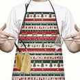thumbnail image 2 of Red Christmas Deer and Tree Pattern Apron-Garden Aprons for Women with Pockets-Cotton Linen Waterproof Kitchen Cooking Gardening Aprons Adjustable for Kitchen,Cooking,BBQ and Salon 33"x27", 2 of 7