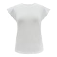 thumbnail image 1 of Blusa George para Mujer Cuello Redondo, Manga Corta con Eylet Beige Talla EG, 1 of 4