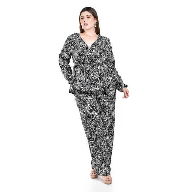 Conjunto estampado Roman Fashion /Curvy, 4348 (Negro) negro 36