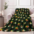thumbnail image 7 of Kainsy Throw Blanket Hawaiian Flower Flannel Fleece Blanket, Comfy Throw Blanket Lightweight Hawaiian Flower Blanket for Bed, Soft Fluffy Blanket for Aldults Women Men Valentines Day Gifts(40"x50"), 7 of 7